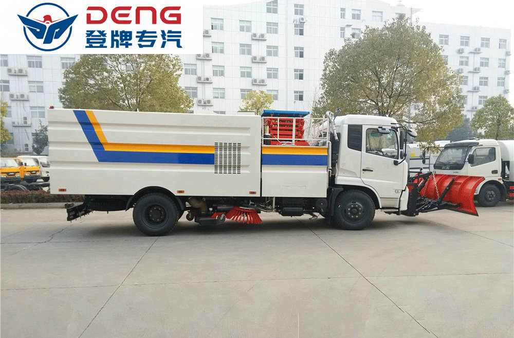 扫路车带高空升降平台和雪铲_08