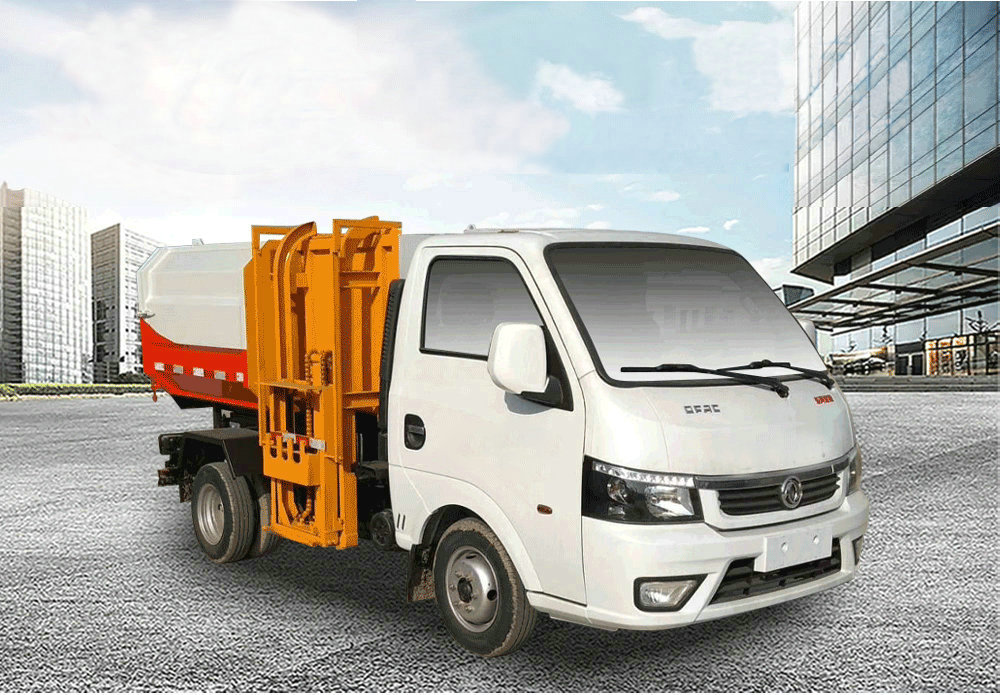 国六东风途逸挂桶垃圾车_02