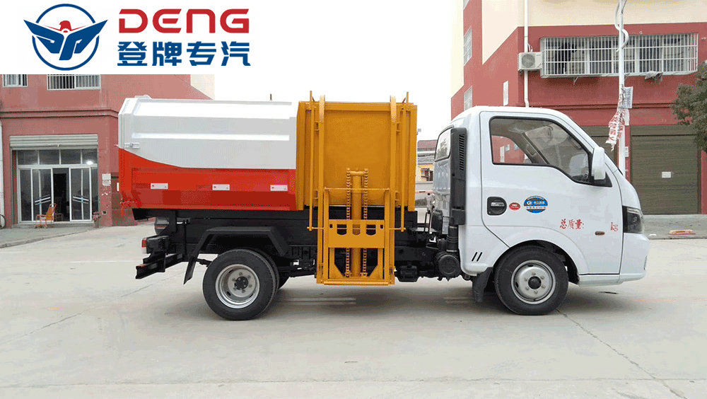 国六东风途逸挂桶垃圾车_08