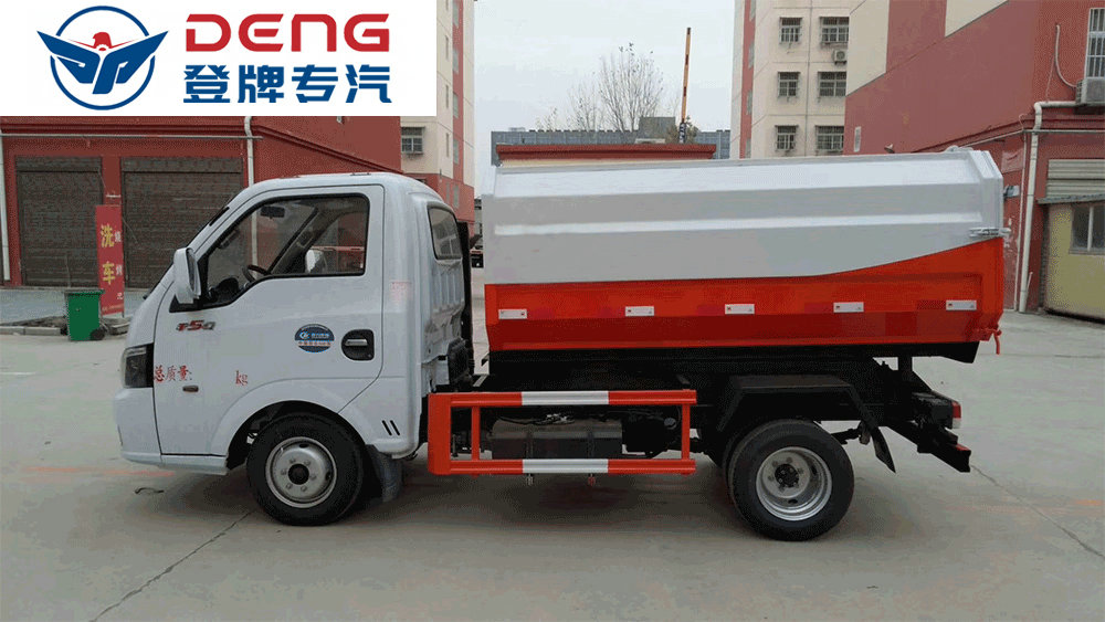 国六东风途逸挂桶垃圾车_11